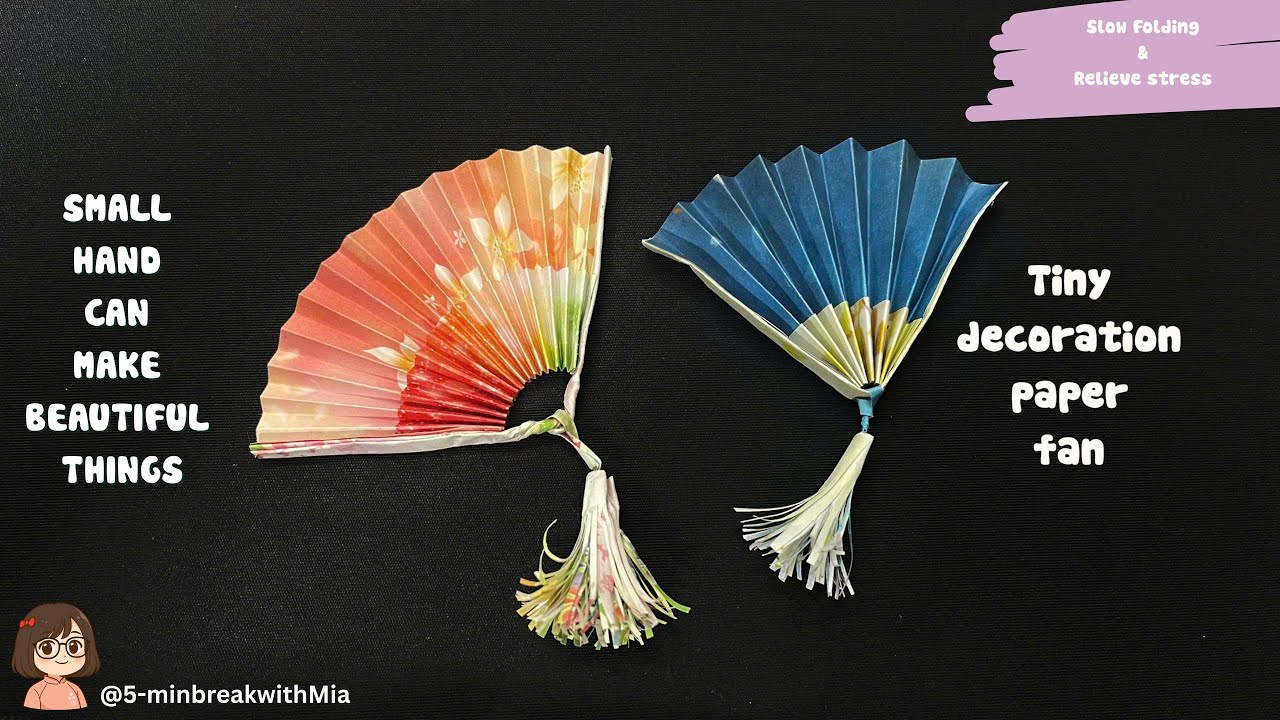 What Happens When a Flat Paper Becomes a Tiny Fan of Peace? #5minbreakwithmia #SHCMBT#22 #paperart