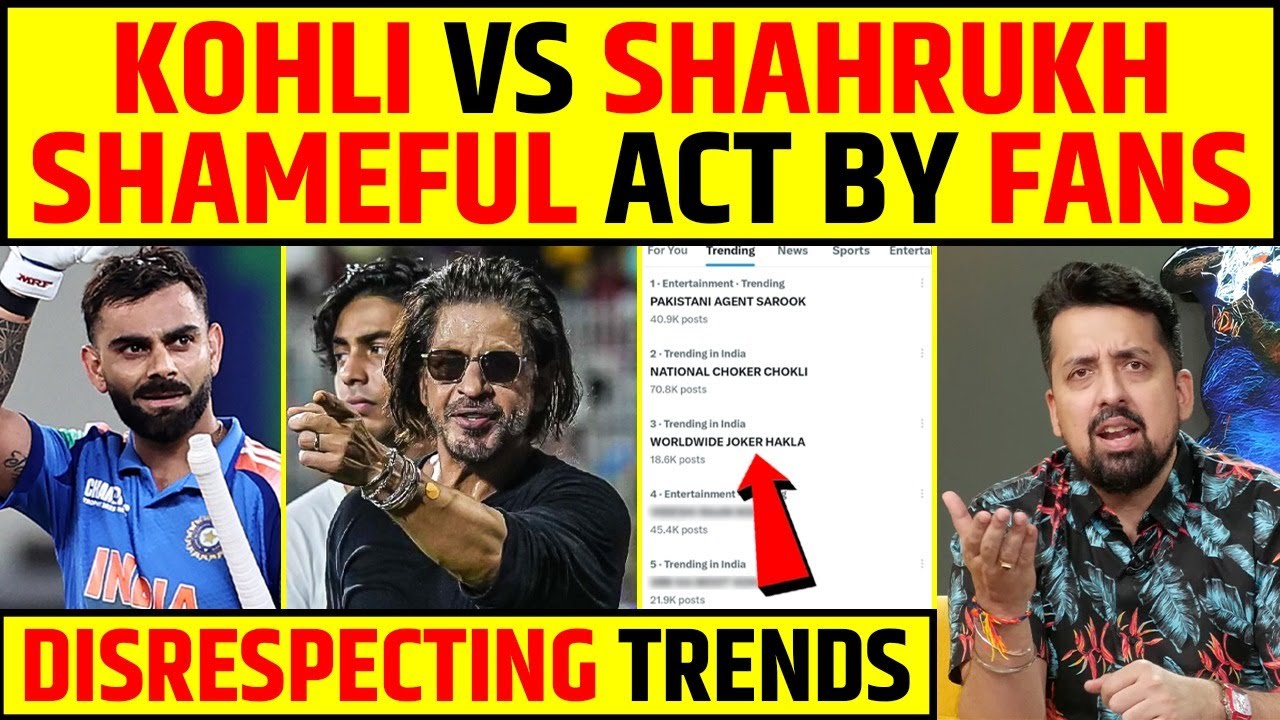 VIRAT KOHLI VS SHAHRUKH KHAN SHAMEFUL ACT BY FANS DISRESPECTING TRENDS! #viratkohli #srk #fans