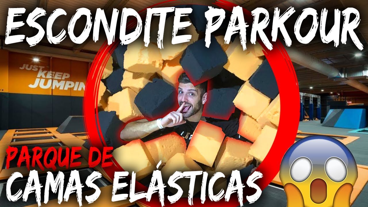 ESCONDITE PARKOUR en un PARQUE de CAMAS ELASTICAS!! ⛔