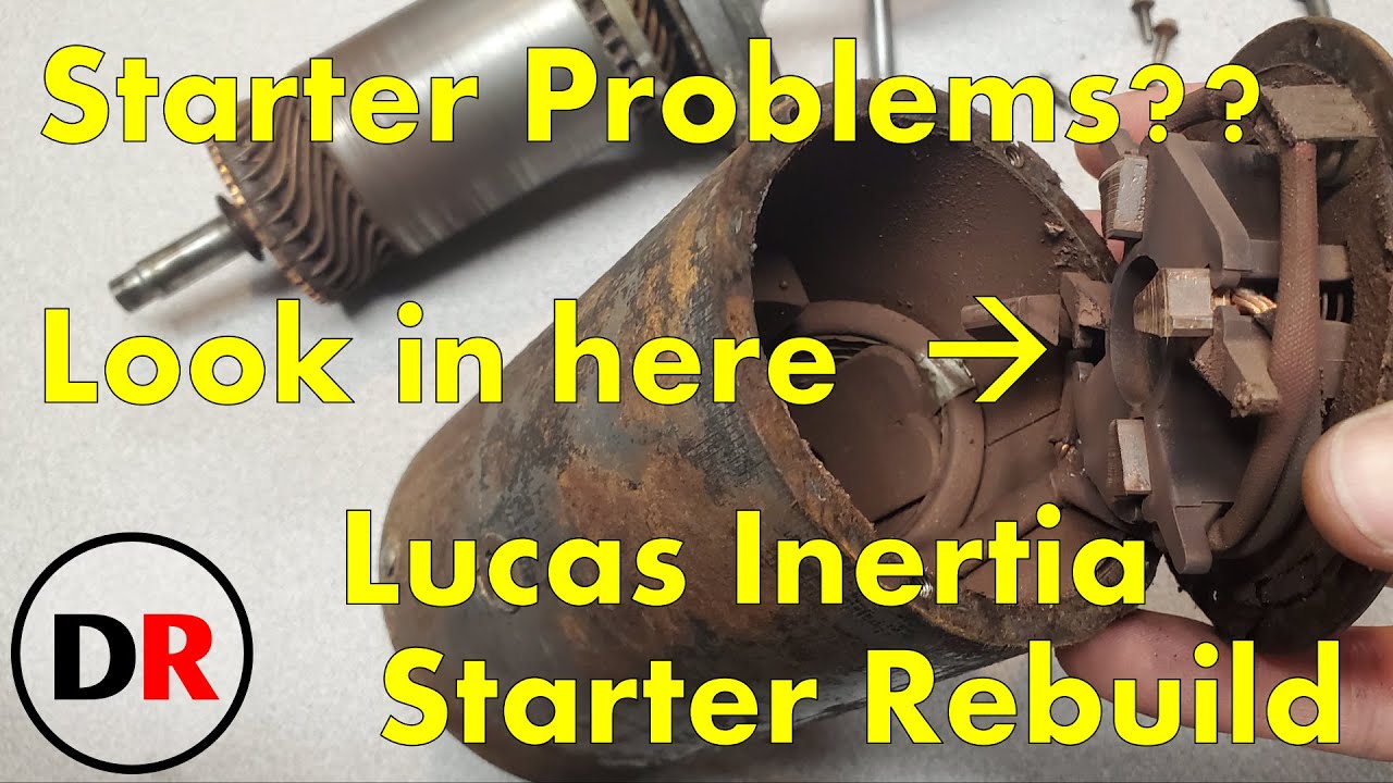 Lucas Starter Motor Rebuild for Classic Mini: Inertia type NO COST Repair! triumph MG TR6 Austin