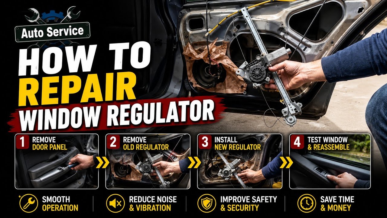 How to Replace a REAR Window Regulator Mercedes benz w210