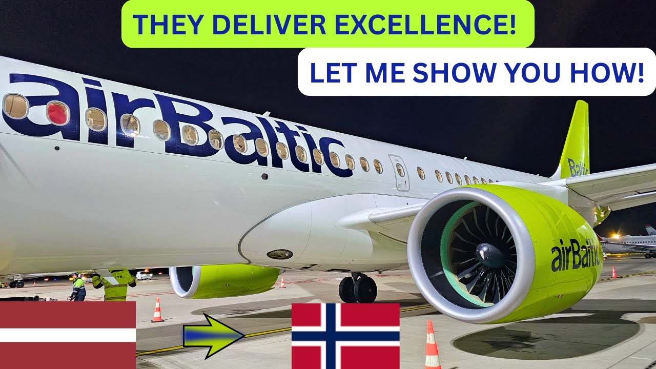 AIR BALTIC WILL SURPRISE YOU | AIRBUS A220-300(ECONOMY CLASS) | RIGA TO OSLO | FLIGHT REVIEW.