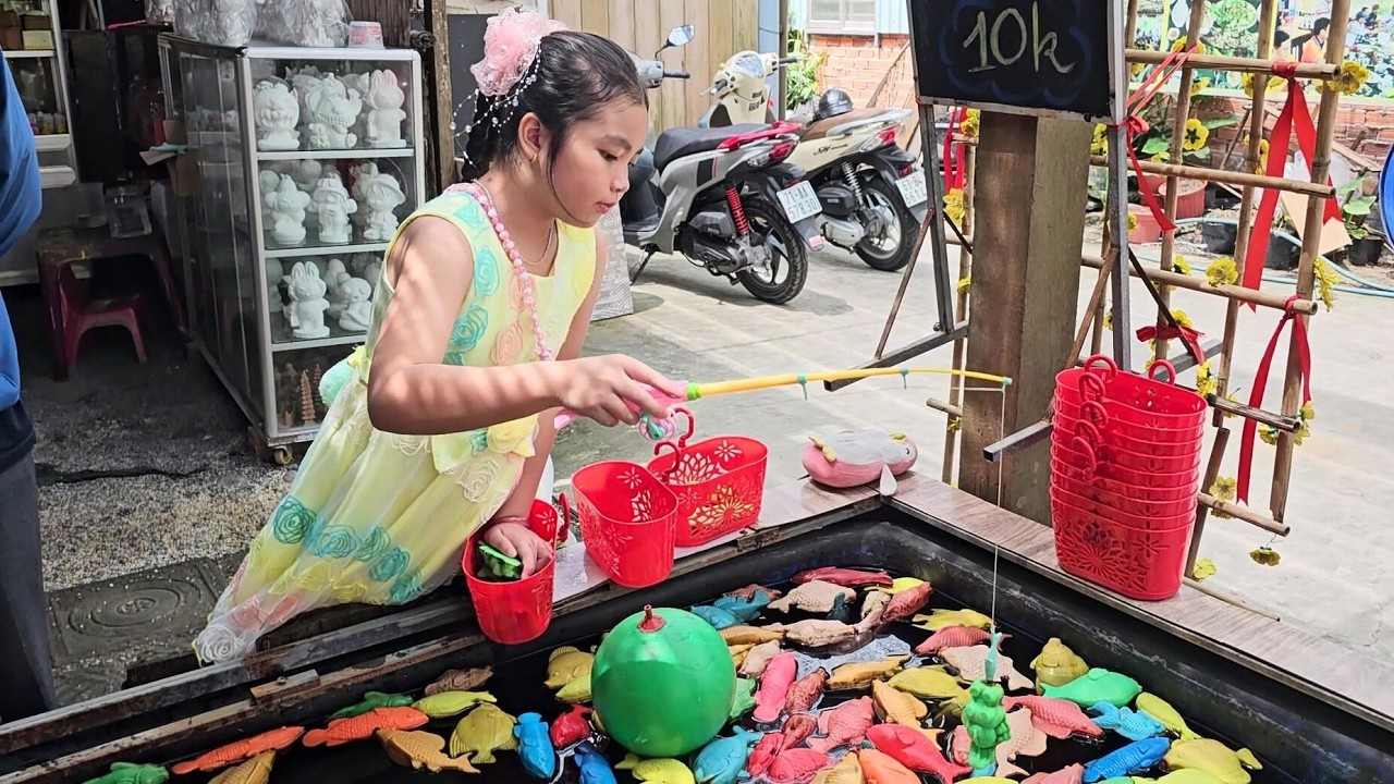 🎣🐊 Muội và cậu 3 câu cá sấu 💖 Xí Mụi Food 1393