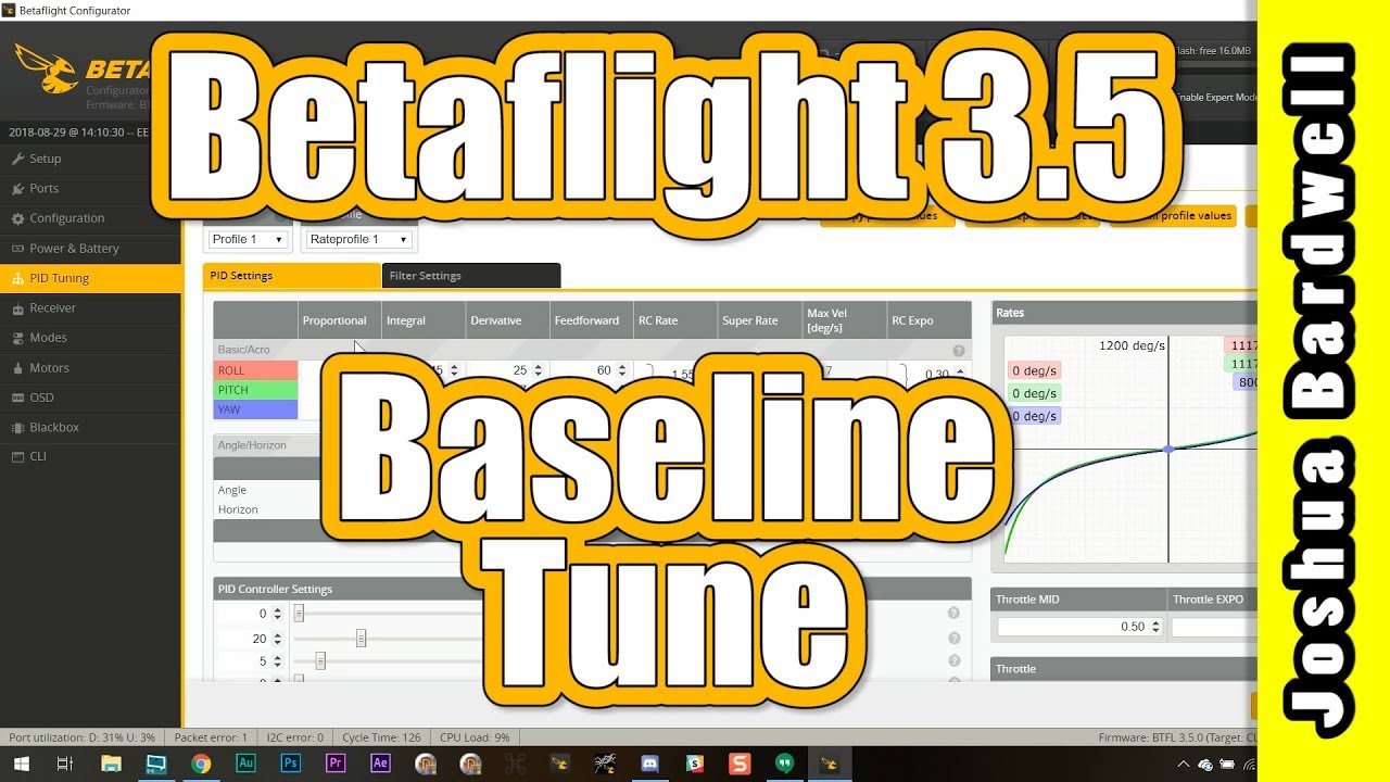 Betaflight 3.5 Baseline PID Tune | NO BLACKBOX DANG IT