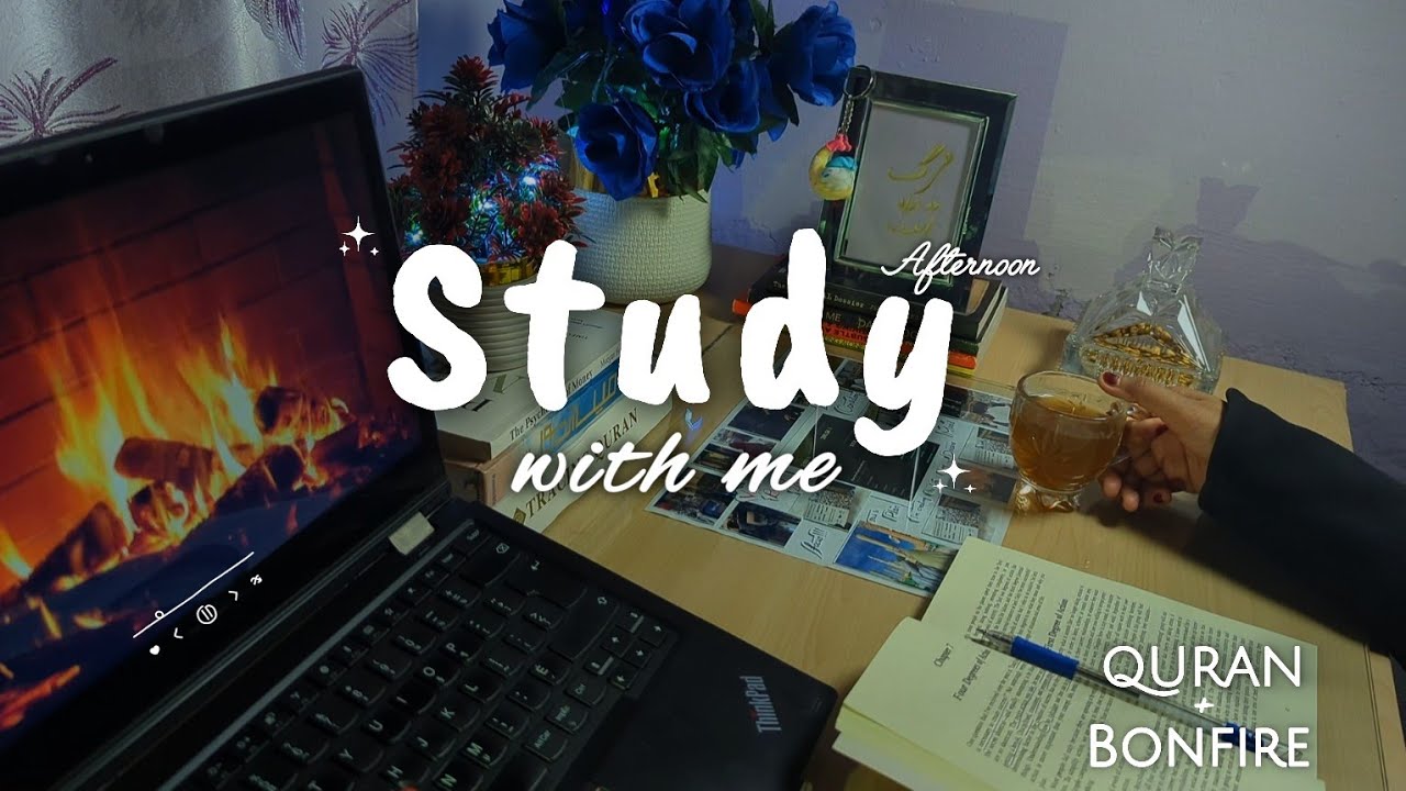 25/10 pomodoro | 1-Hour Study With Me | Quran recitation | Study with me in Afternoon