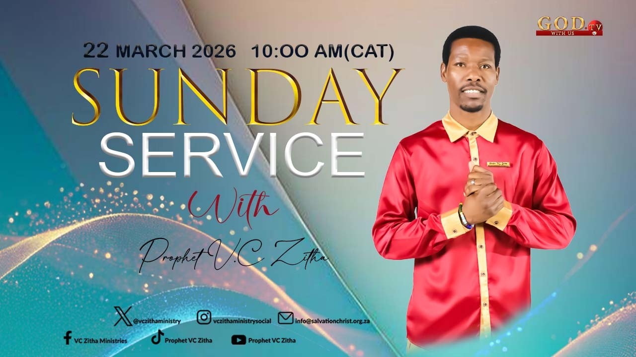 YOU ARE WATCHING LIVE SUNDAY SERVICE WITH PROPHET V.C ZITHA - 22 MARCH 2025