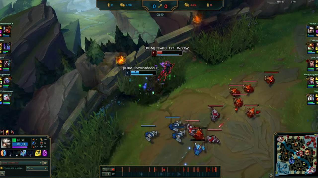 O Bei&ccedil;o da Camille lvl 1 com Press the Attack