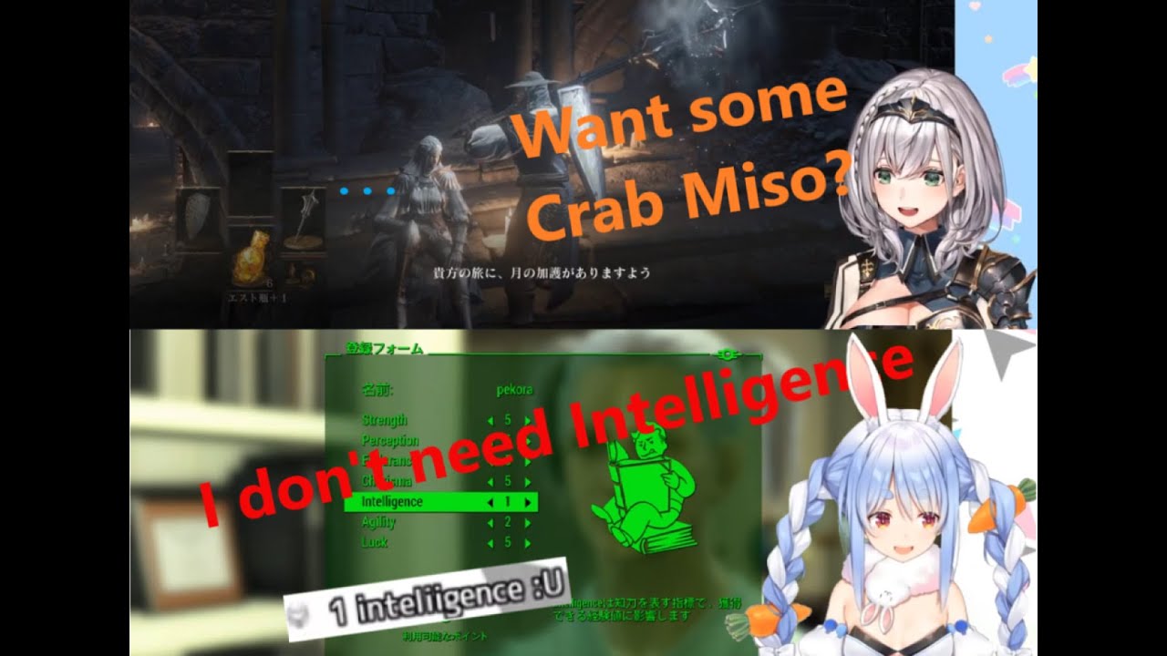 Crab Miso / 1 INT [Noel DS3#4 Part 3] / [Pekora Fallout 4 Ep.2]