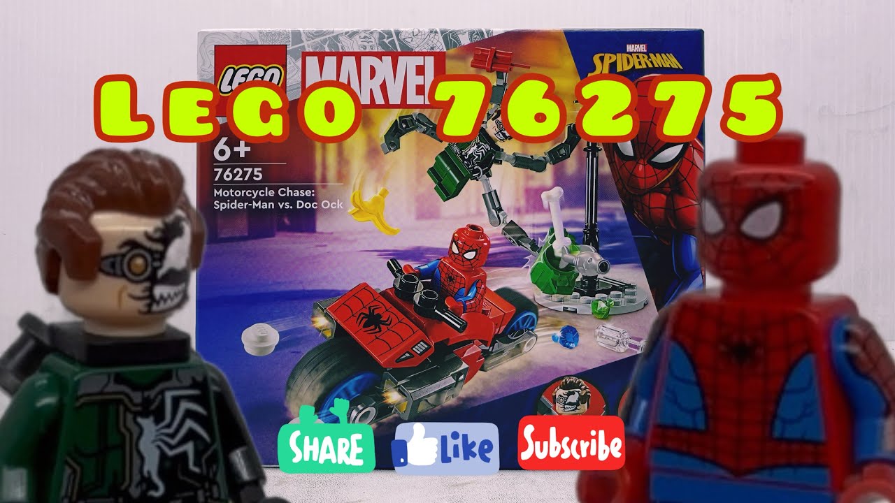 Lego Marvel Superheroes 76275: Motorcycle Chase: Spider-Man vs. Doc Ock Speedbuild 🕷️🕸️👨🏻&zwj;⚕️🐙