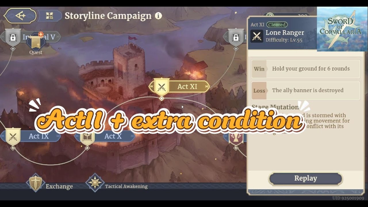 Sword of Convallaria  -  Scorching earth Act11+extra condition