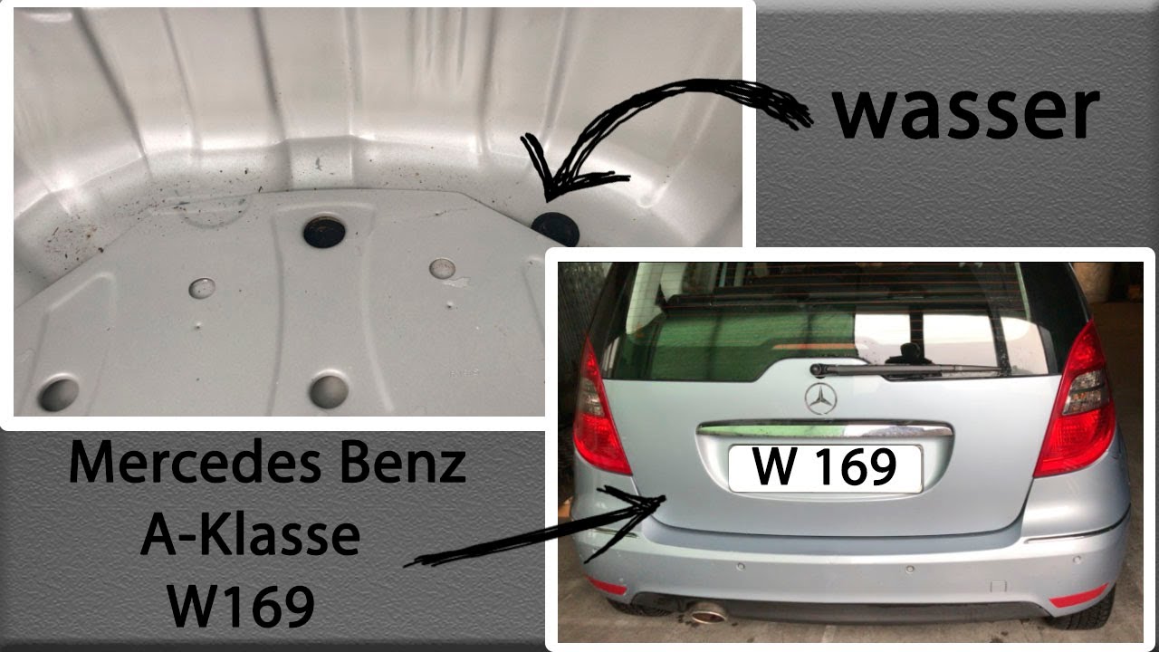 Wasser im Kofferraum Mercedes A Klasse W169 Stoßstange hinten demontieren Überdruckklappen wechseln