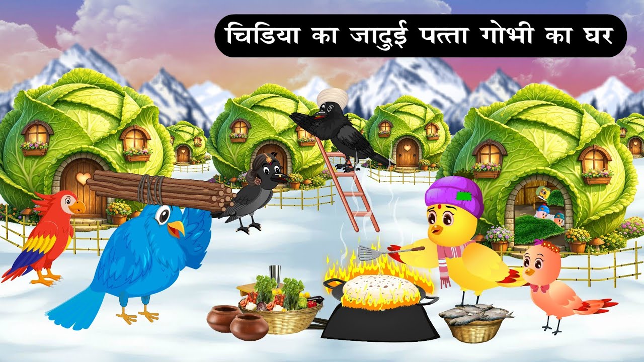 जादुई पत्ता गोभी का घर | Tuni Chidiya Achi Kahani|Chidiya Hindi Cartoon | Bird cartoon 