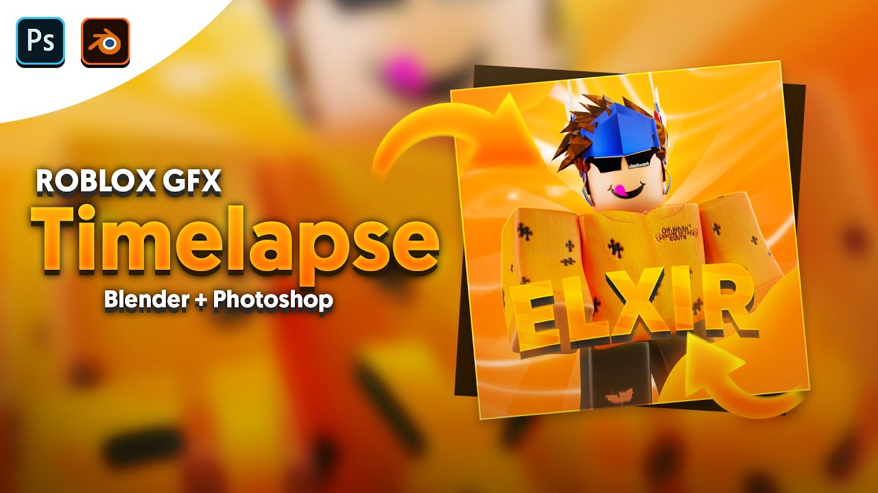 GFX Timelapse #2 | Roblox GFX | Blender + Photoshop