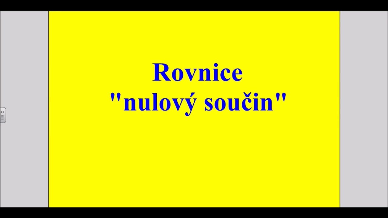 Nulový součin