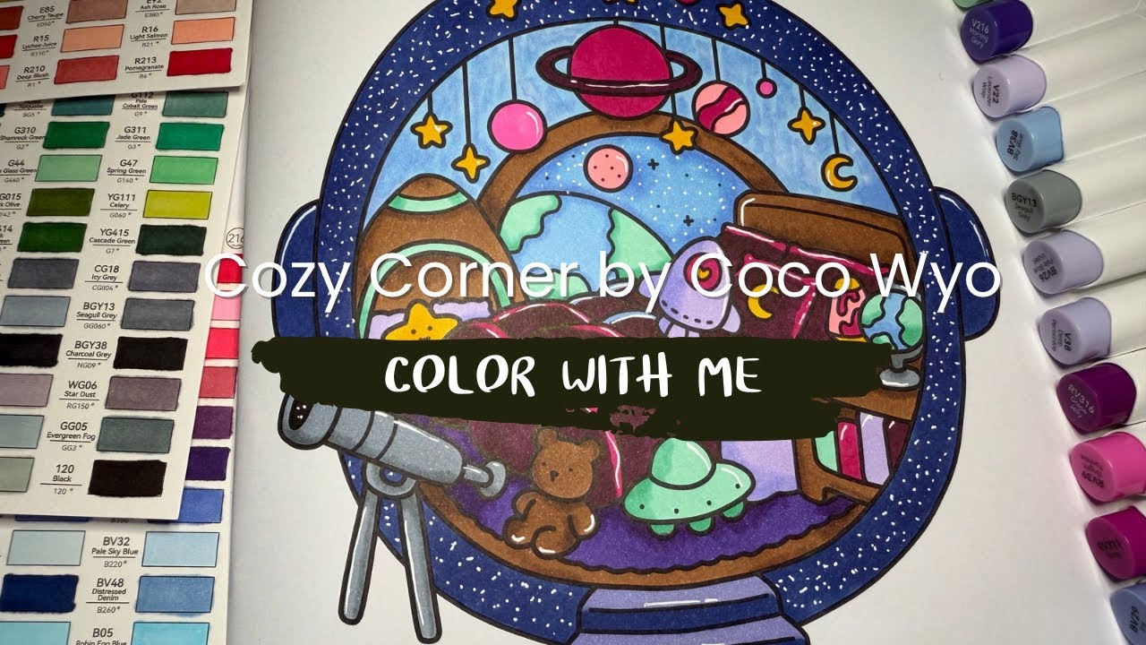 ASMR Coloring | Coco Wyo Cozy Corner | Ohuhu Markers