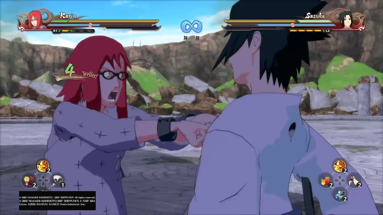 Naruto Storm 4 Prisoner costume Karin vs. Sasuke