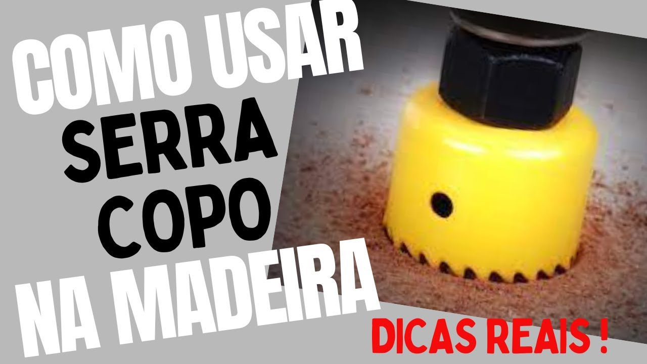 Dicas de marcenaria como usar serra copo na madeira diy faça você mesmo #woodwoorking #dicas #diy