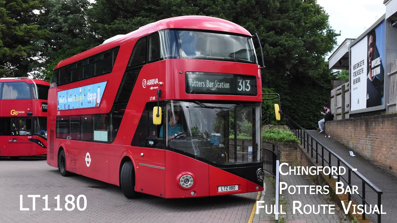 313 Route Visual. LTZ1180 Chingford - Potters Bar