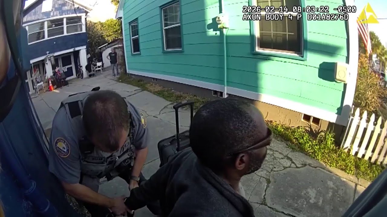 FULL: Bodycam video shows man accused of slashing 13-year-old hours before arrest