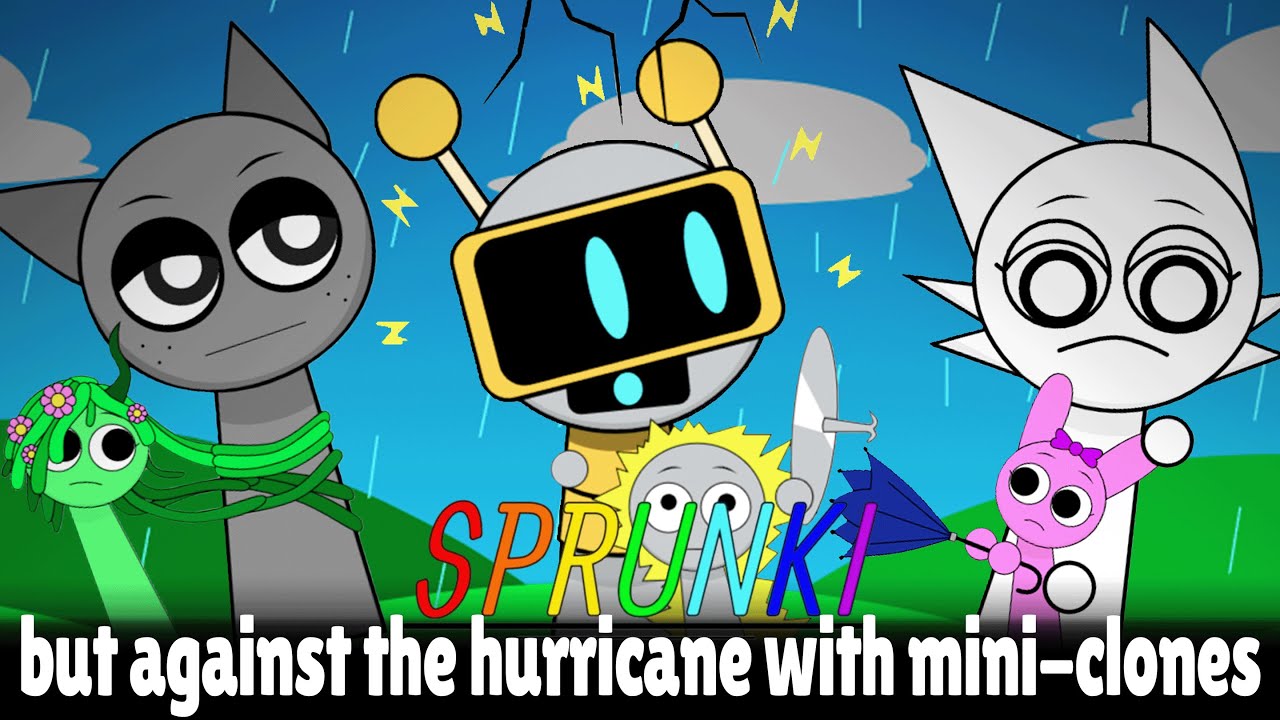 Incredibox Sprunki - but against the hurricane with mini clones