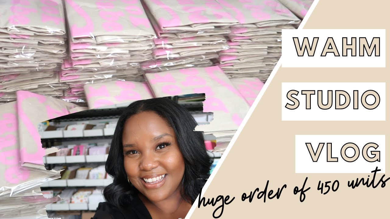 Studio Vlog| Packing Orders | Fullfilling a Huge Wholesale Tote Bag Order for 450 Totes