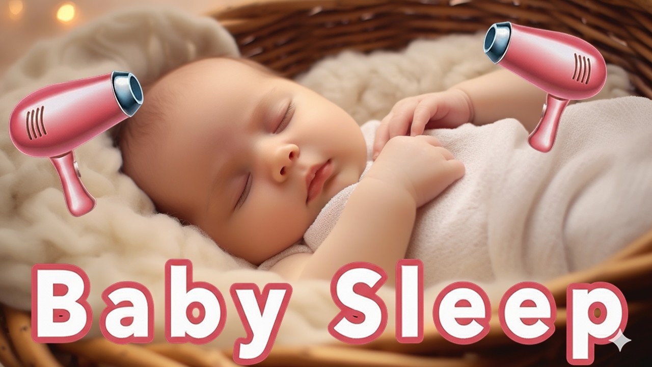 10 Hours Einschlafhilfe für Babys | Baby Fön Sound / Hair Dryer White Noise