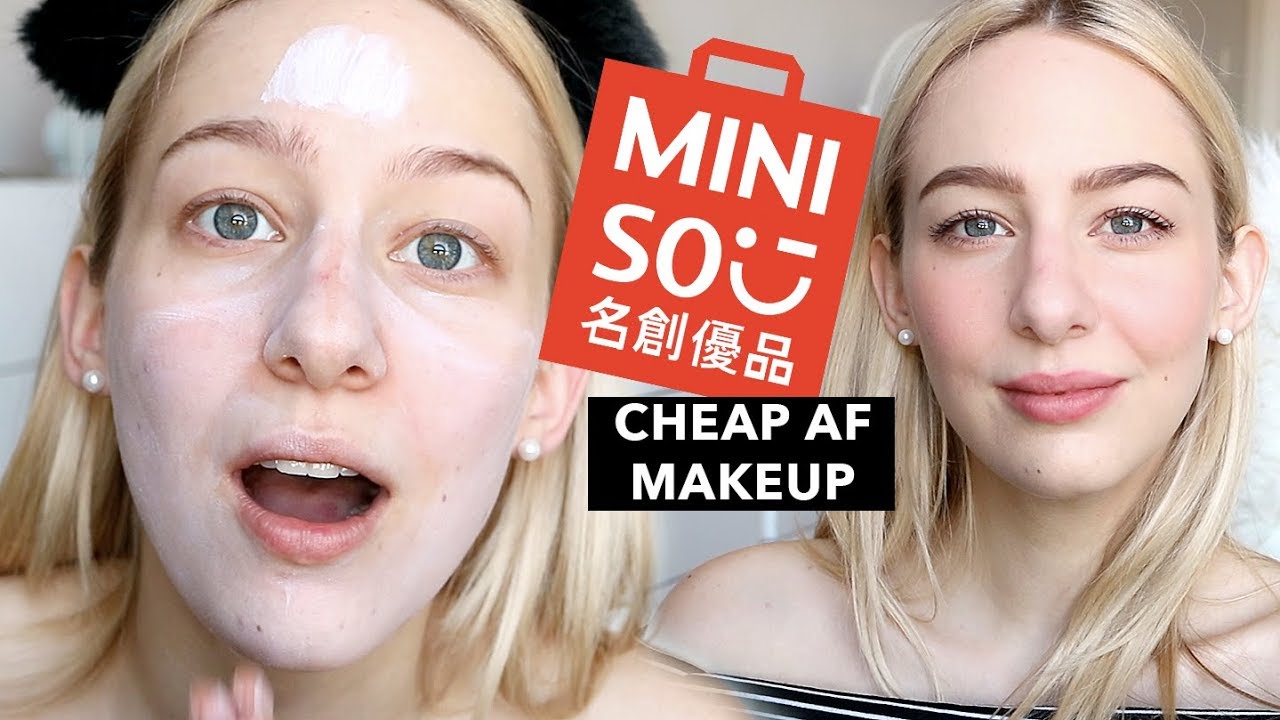 TRYING MINISO MAKEUP! it gets....interesting