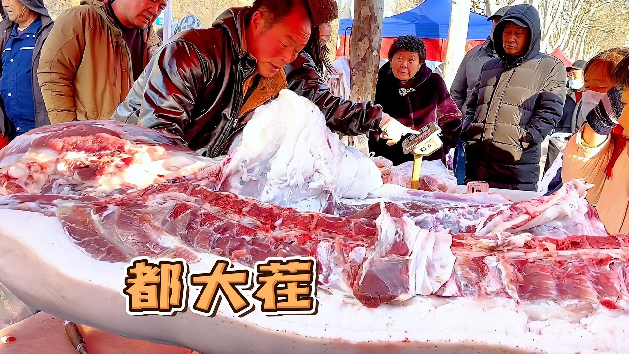 華哥賣豬肉遇到土豪了，一小時答對他一個人，成頭豬往車上搬，看看買了幾頭豬？震驚了【玖叔v​​log】#pork #猪肉 #玖叔vlog#华哥猪肉#玖叔猪肉#豬肉