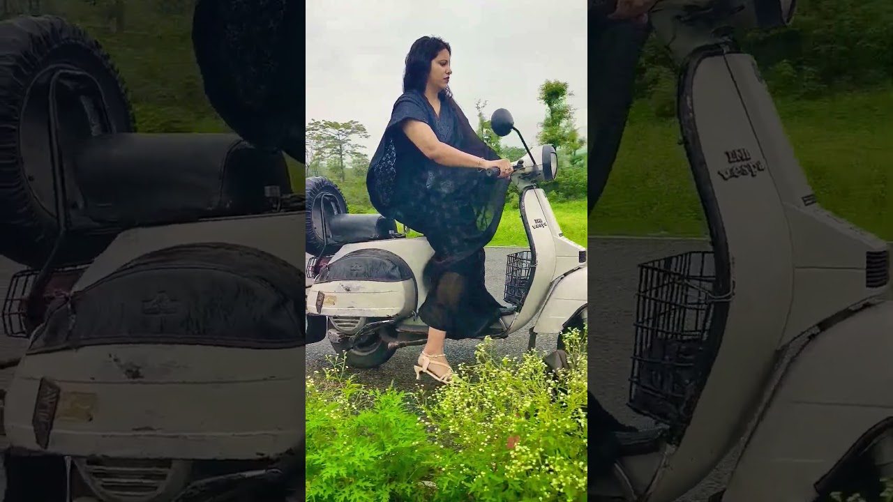 Girl Riding LML Vespa 🛵🛵🛵🛵 #girlrider