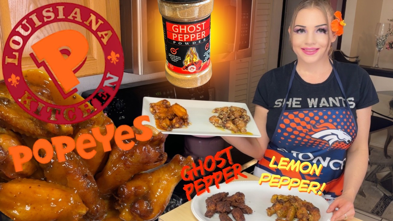 Copycat Popeye's Ghost Pepper/Lemon Pepper/Buffalo/Garlic Parmesan WINGS! How To Make ALL 4 flavors!