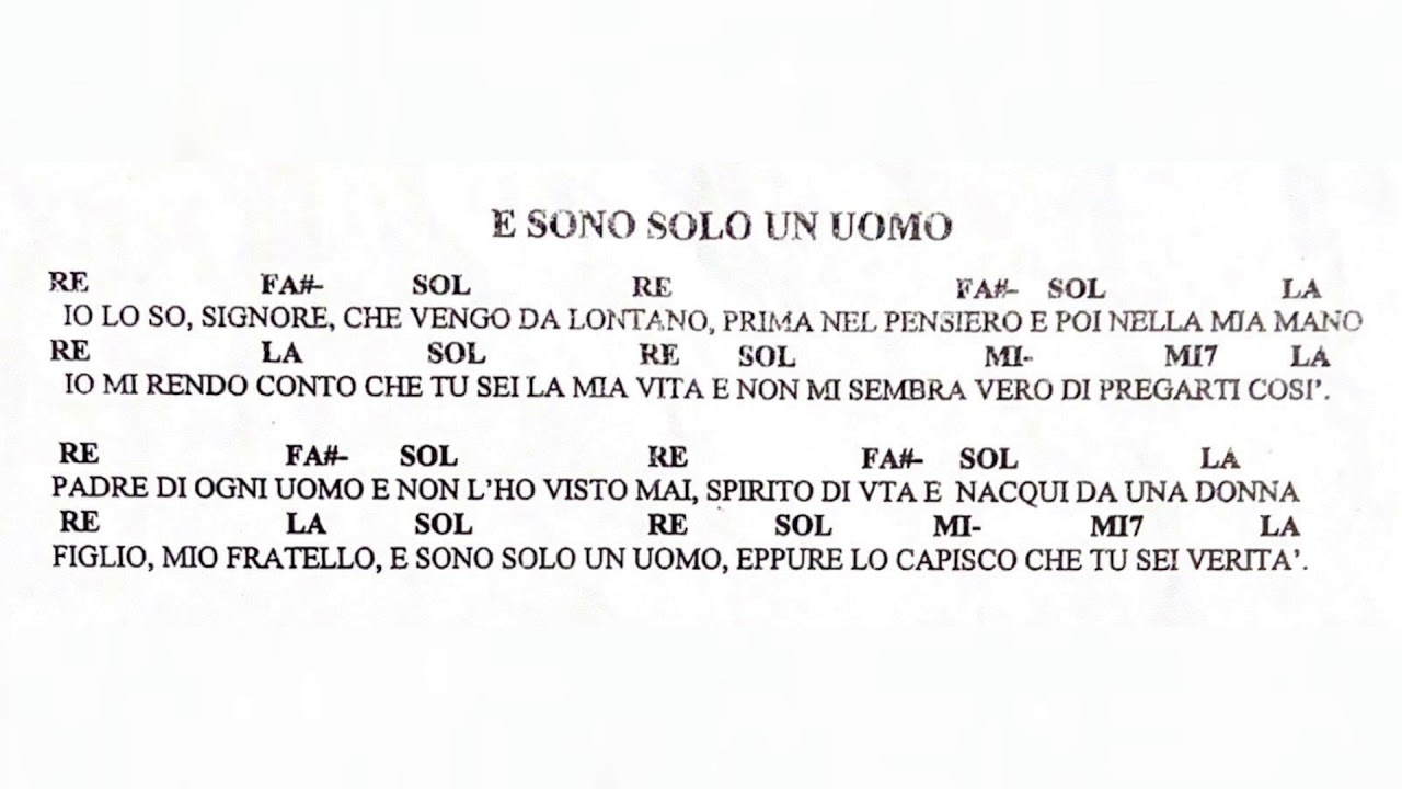 E Sono Solo Un Uomo (Karaoke)