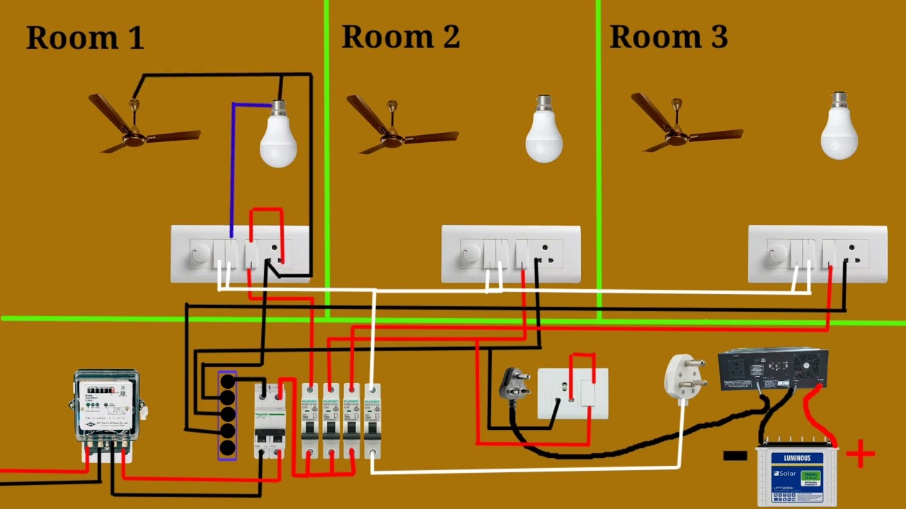3 Room ki wiring kaise kare | three room wiring connection