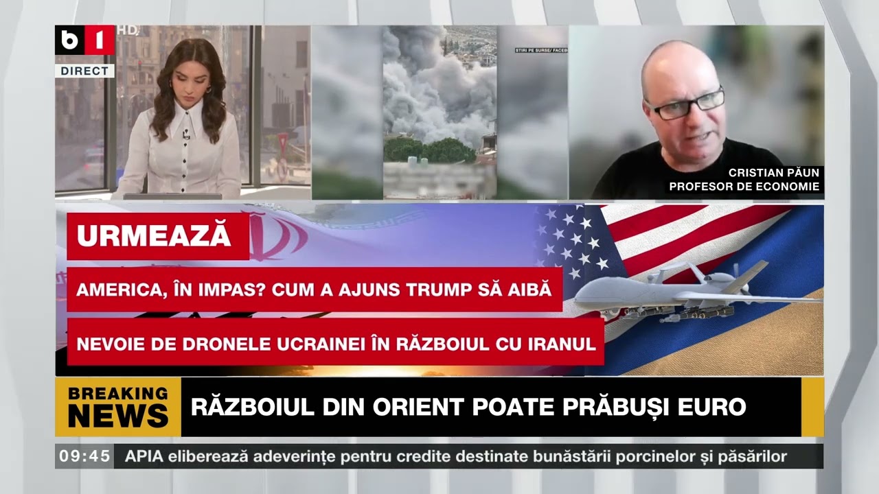 CRISTIAN PĂUN, PROF  DE EC, DESPRE SITUAȚIA ECONOMICĂ ÎN DECLIN  BURSELE SCAD PE LINIE_Știri B1TV