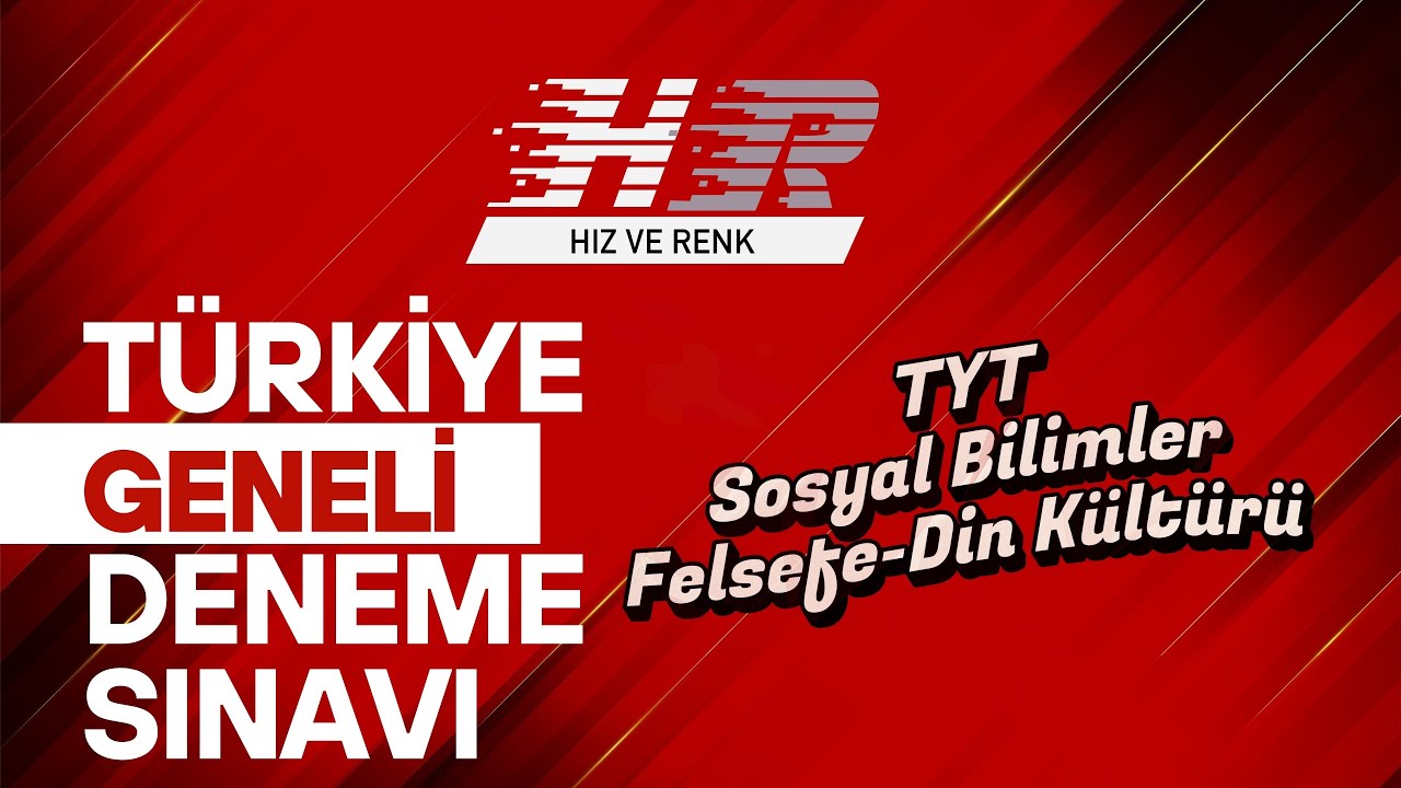 HIZ VE RENK TÜRKİYE GENELİ TYT FELSEFE & DİN KÜLTÜRÜ VE AHLAK BİLGİSİ SORULARI VİDEO ÇÖZÜMLERİ