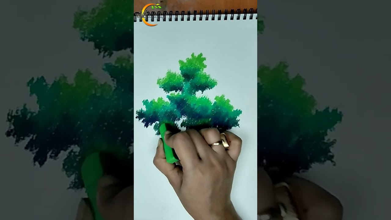 🌴how to draw trees with soft pastels🌴 | Creative Garden Academy