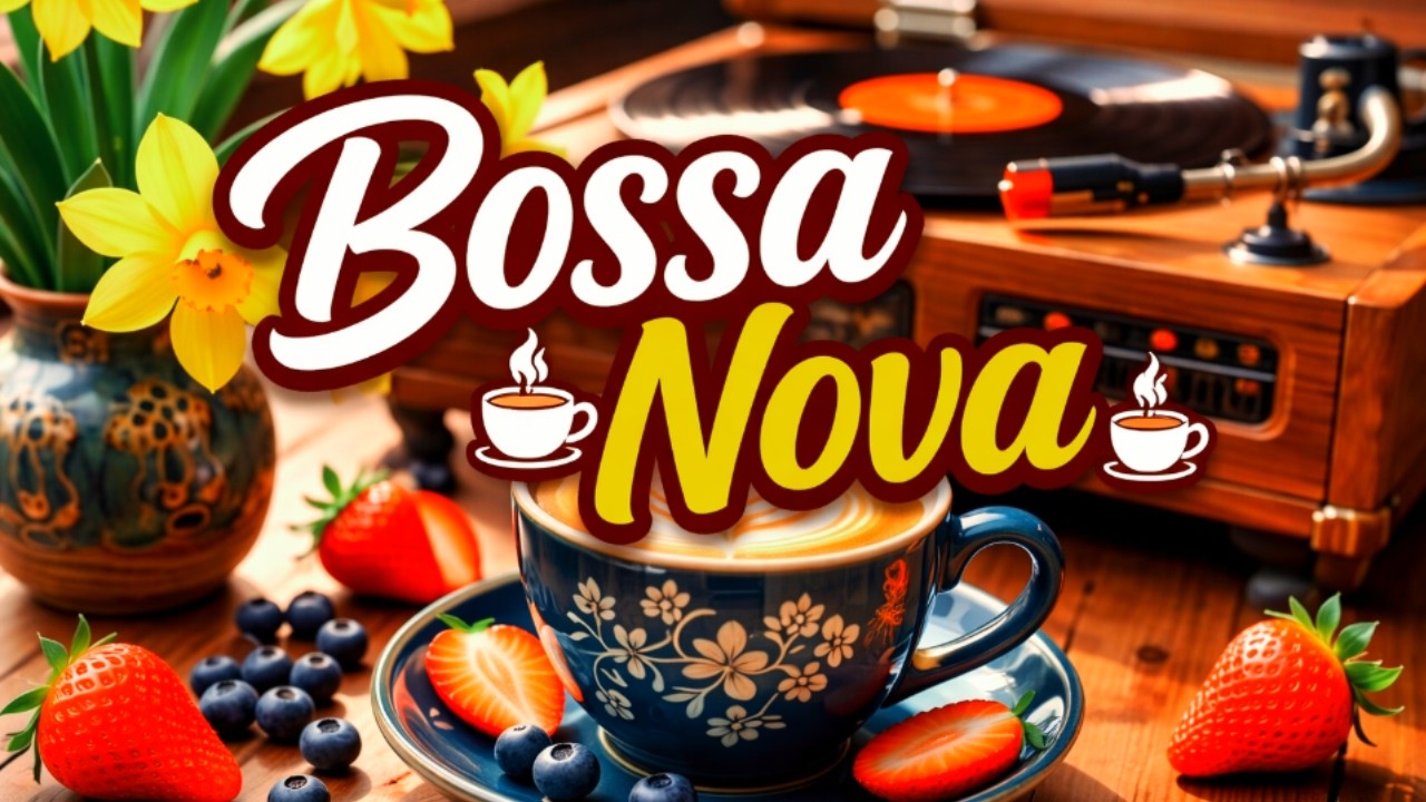 ☕ Vintage Bossa Nova Morning 🌼 Relaxing Brazilian Jazz Piano with Vinyl Record Café Ambience