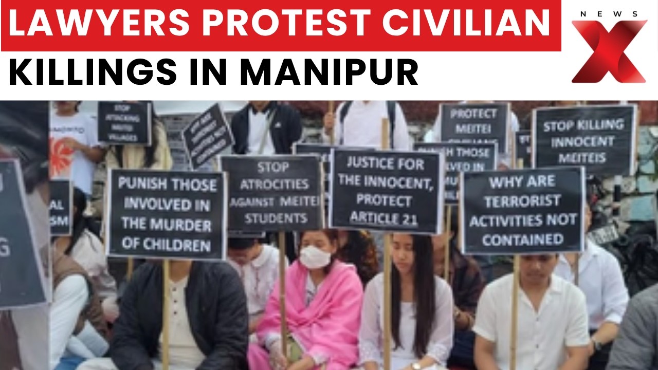 Manipur Lawyers Protest Civilian Killings, Sit-In Held at Cheirap Court Gate | NewsX