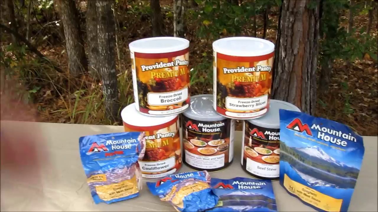Stockpiling mountain house #10 cans and pouches
