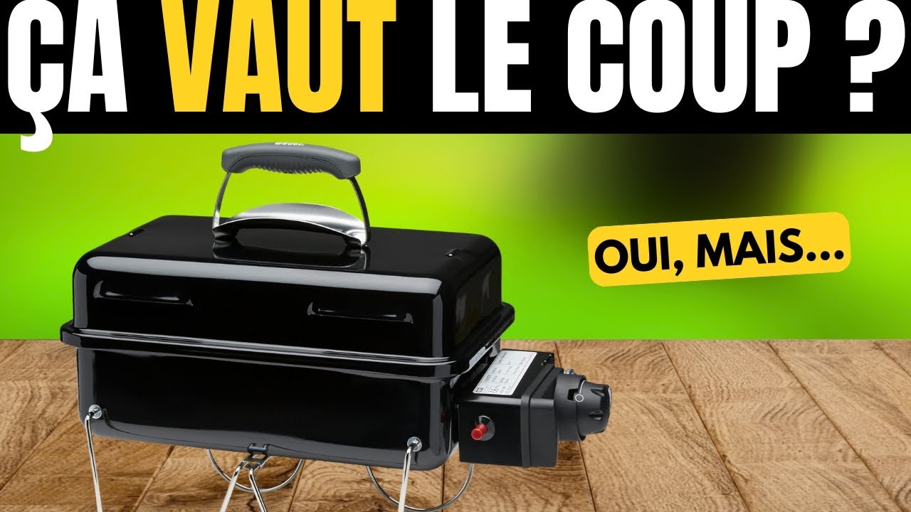 Weber Go-Anywhere Barbecue à Gaz – Surface de Cuisson 42 x 26 cm – Barbecue Portable Léger