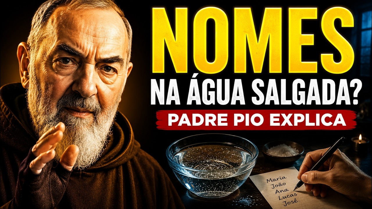 PADRE PIO: Coloque SEU NOME em ÁGUA SALGADA e prepare-se para ter tudo o que deseja em 2025