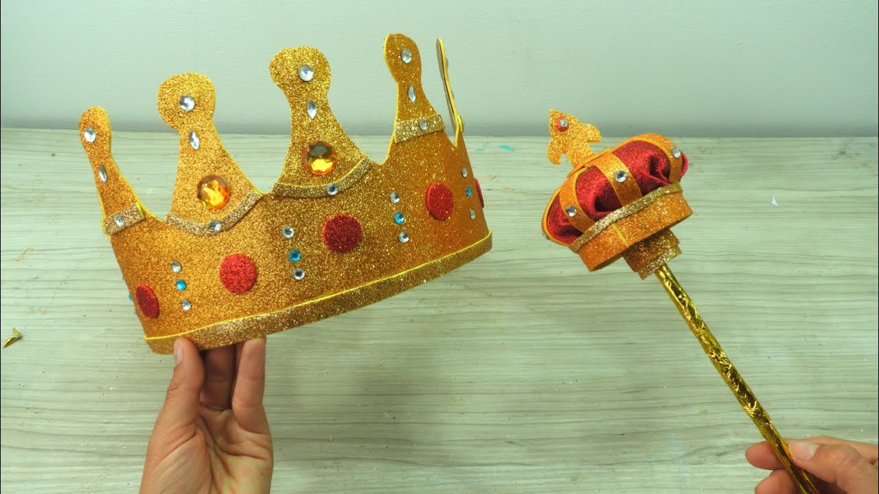 Como hacer una Corona y Cetro de Rey