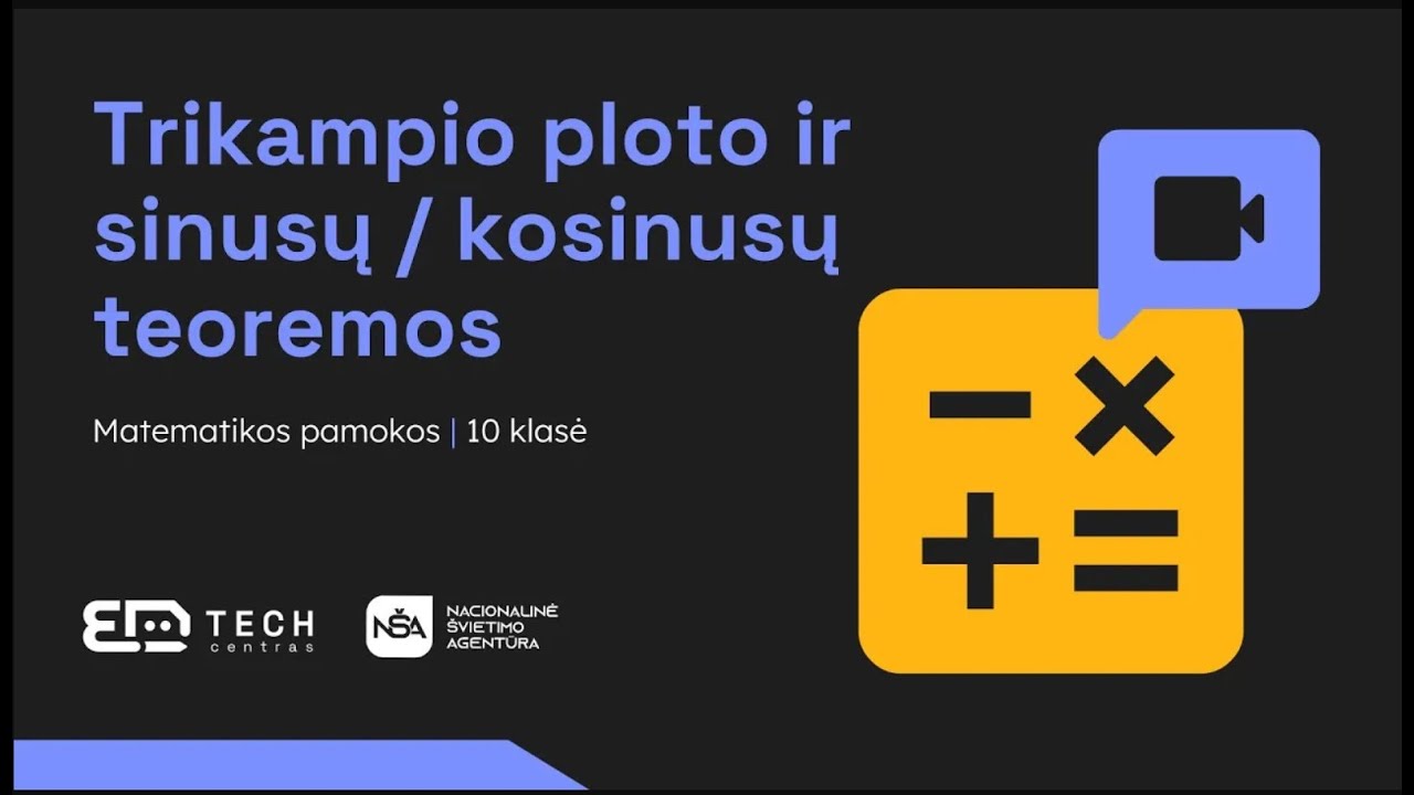 Trikampio ploto formulės, sinusų ir kosinusų teoremų įrodymai