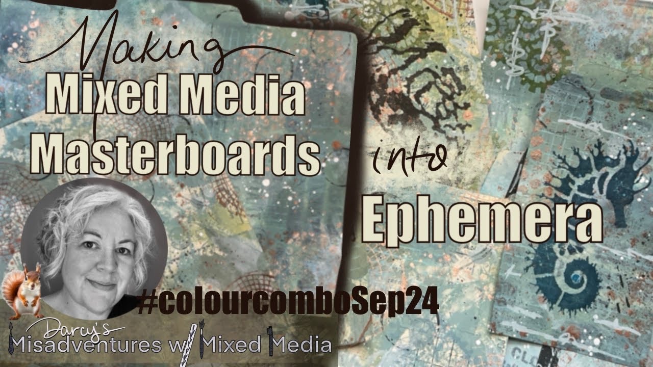 creating a mixed media master board and ephemera #colourcomboSep24