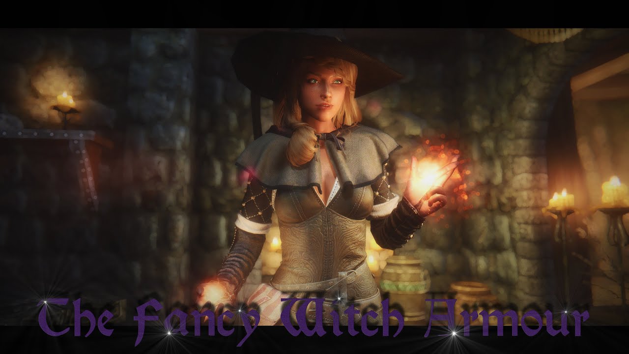 The Fancy Witch Armour (Witcher 3 Triss/Yennefer Mashup) - Skyrim Mods [4K]