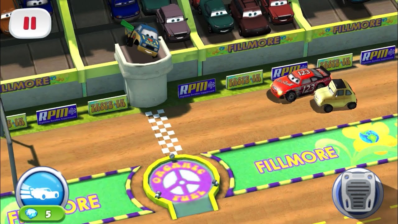 Cars: fast as Lightning - 2 hard Races Todd Marcus vs Luigi