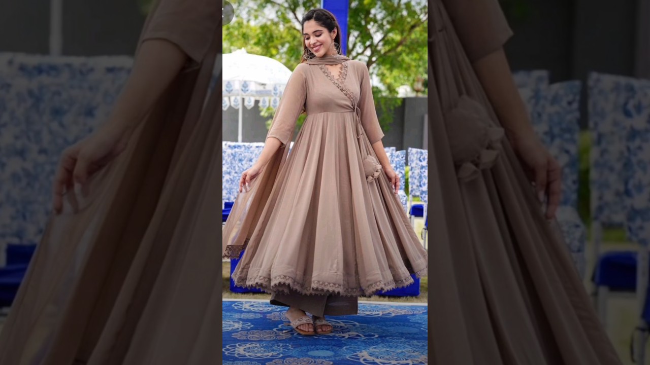 Angrakha frock/ cutting & stitching/ party wear dress #trending #dress  #viral #youtubeshorts #short