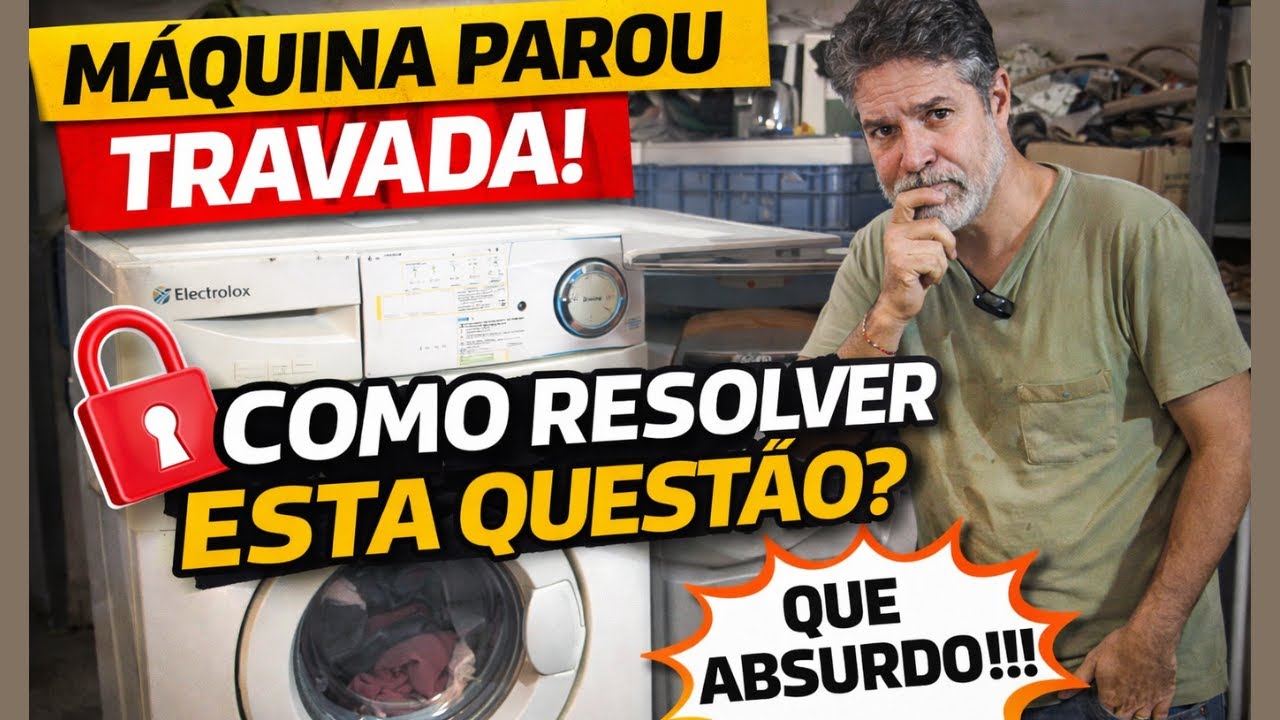 👉 Electrolux LA750 TRAVOU COM ROUPA DENTRO 😡 NÃO FORCE A PORTA!