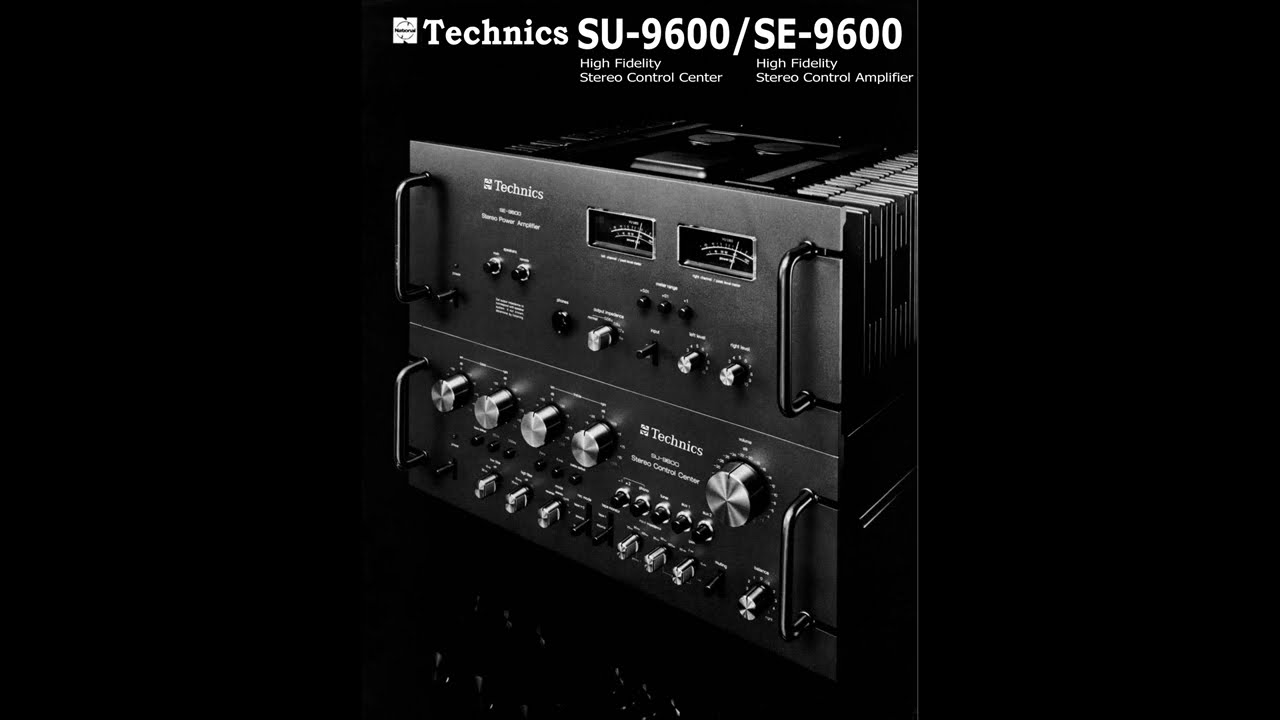 TECHNICS SE-9600 POWER SU-9600 PRE AMPLIFIER VINTAGE JAPANESE HIFI BROCHURE FOLDER PROPAGANDA 4K