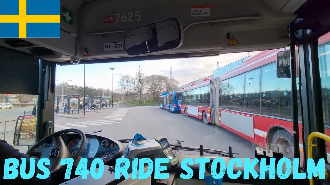 Stockholm-City Bus Ride| With Sl Bus740|From Skärholmen To Lindvreten Via IKEA-Part4#83