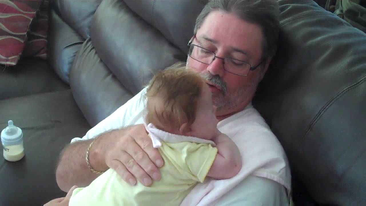 Grandpa Craig Burping Baby Brianne